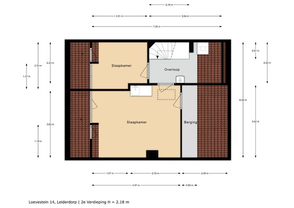 Floorplan - Loevestein 14, 2352 KN Leiderdorp